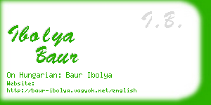 ibolya baur business card